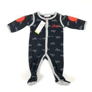 3/$25 Petit Lem Baby Footie Pajama One Piece Motorcycles 0-3M